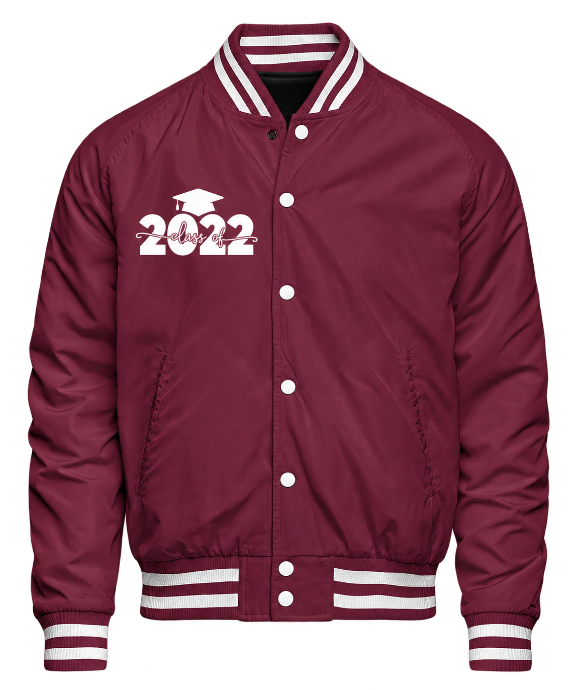 Burgundy Kanzeh varsity jacket